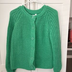 Green Knit Women's Sweater